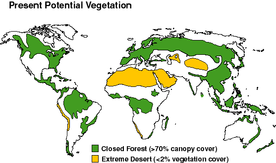 Present potential vegetation