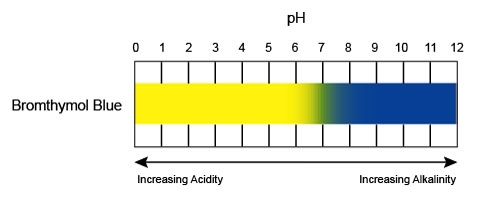 pH scale bromothymol blue